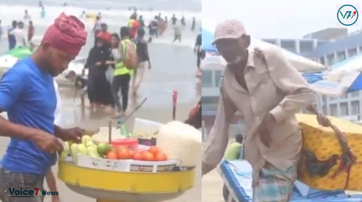 Small traders are providing tireless service on the longest beach of Cox's Bazar. Photo Mobin/